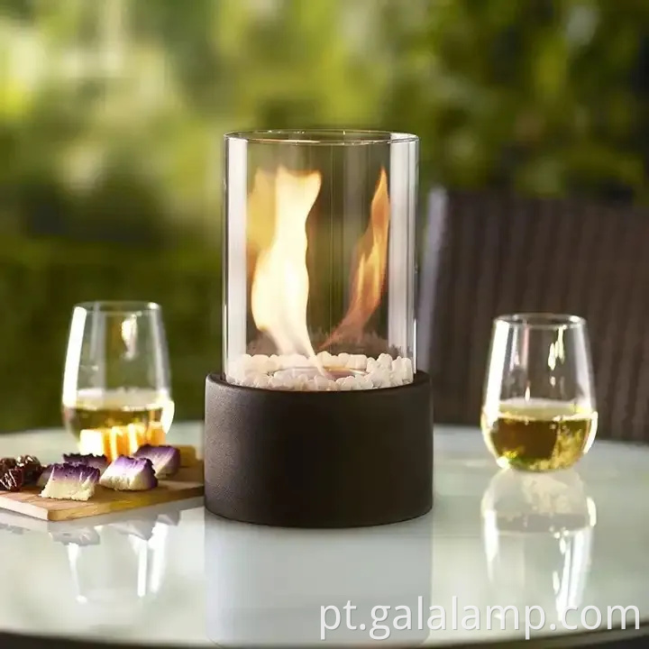 Mini lareira portátil de álcool para ambiente de jantar ao ar livre